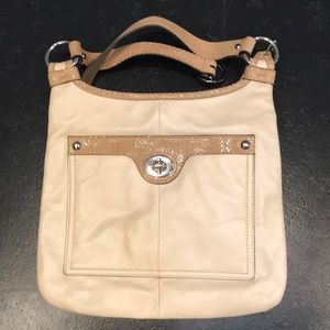 Small tan Coach shoulder bag